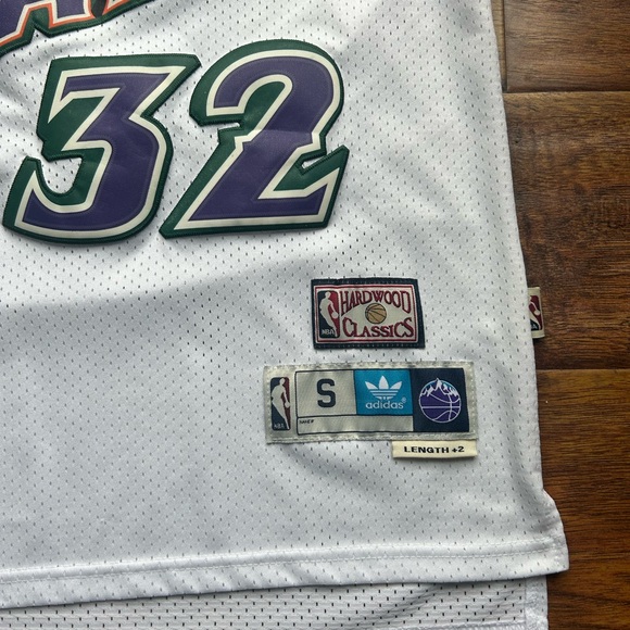 Utah Jazz Adidas Hardwood Classics Karl Malone Jersey Size Men Small - Picture 2 of 6